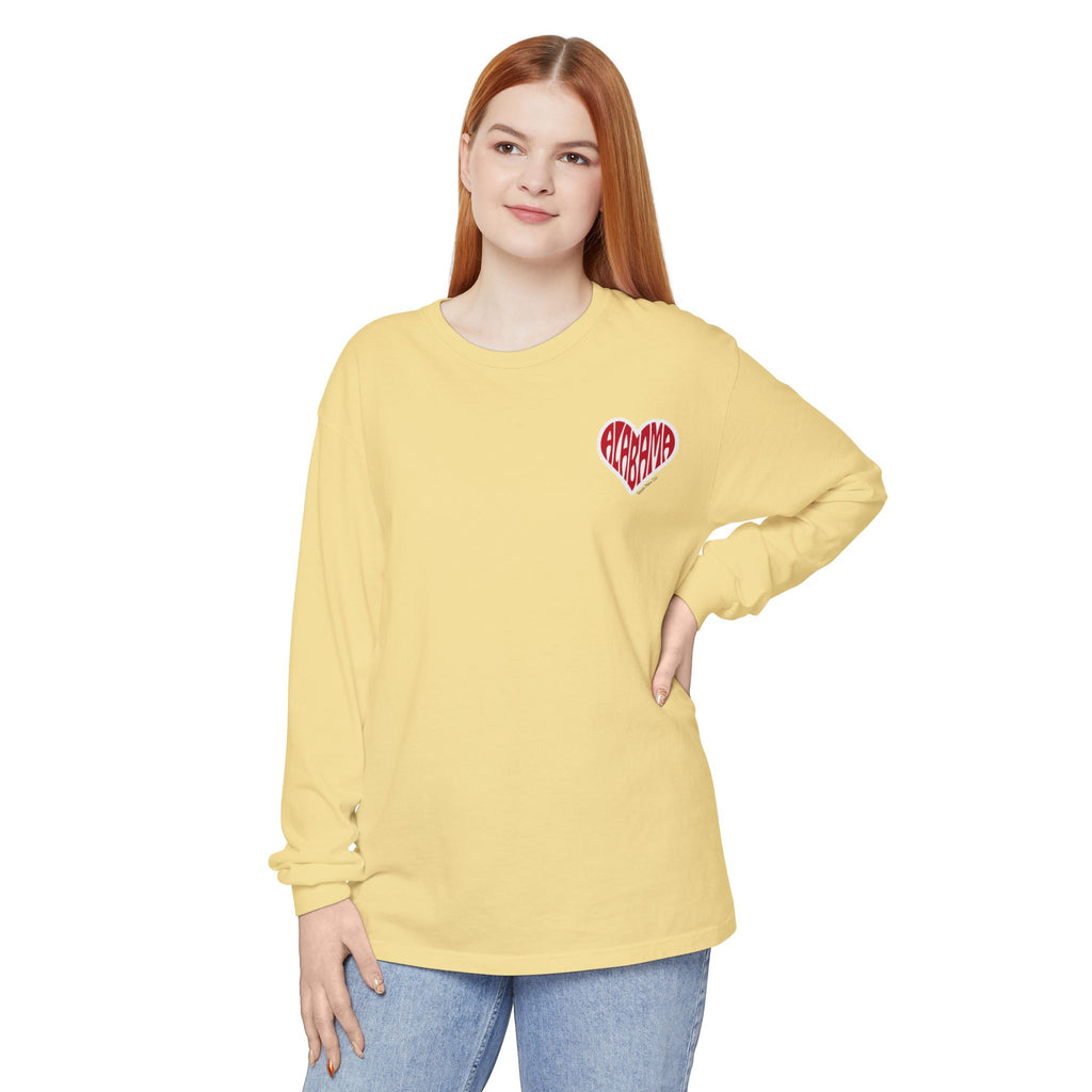 Alabama Heart Long Sleeve Tee