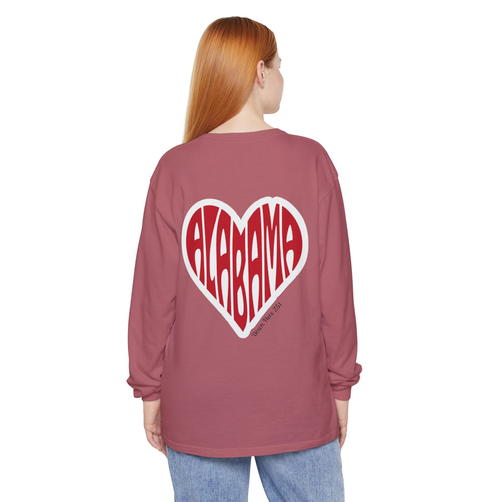 Alabama Heart Long Sleeve Tee