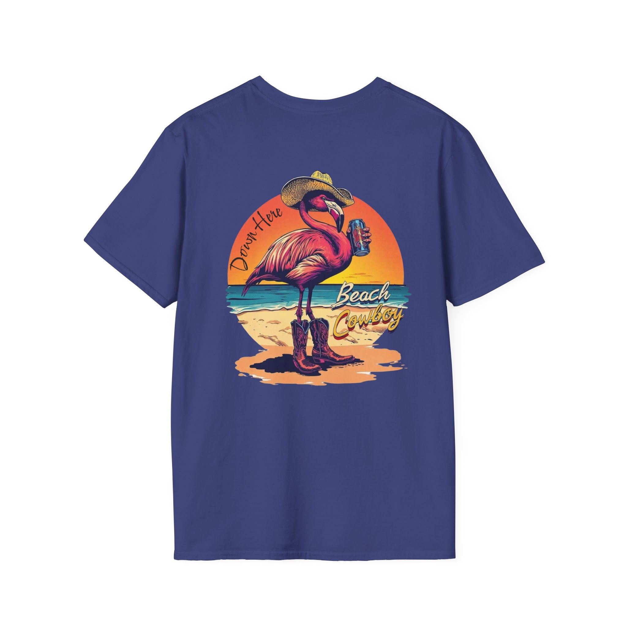 Beach Cowboy Flamingo Soft Tee