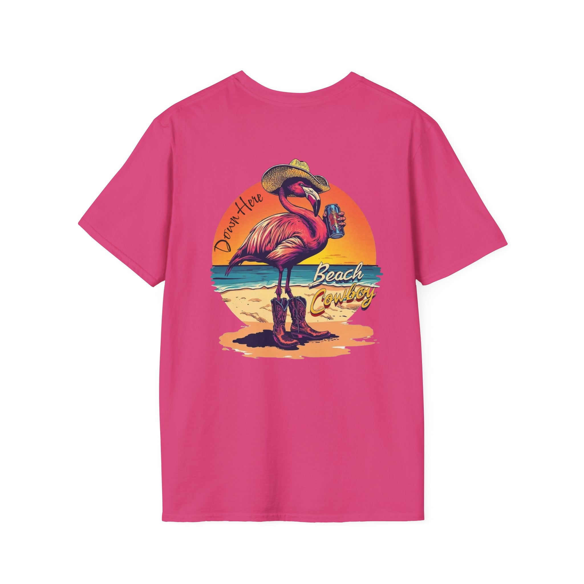 Beach Cowboy Flamingo Soft Tee