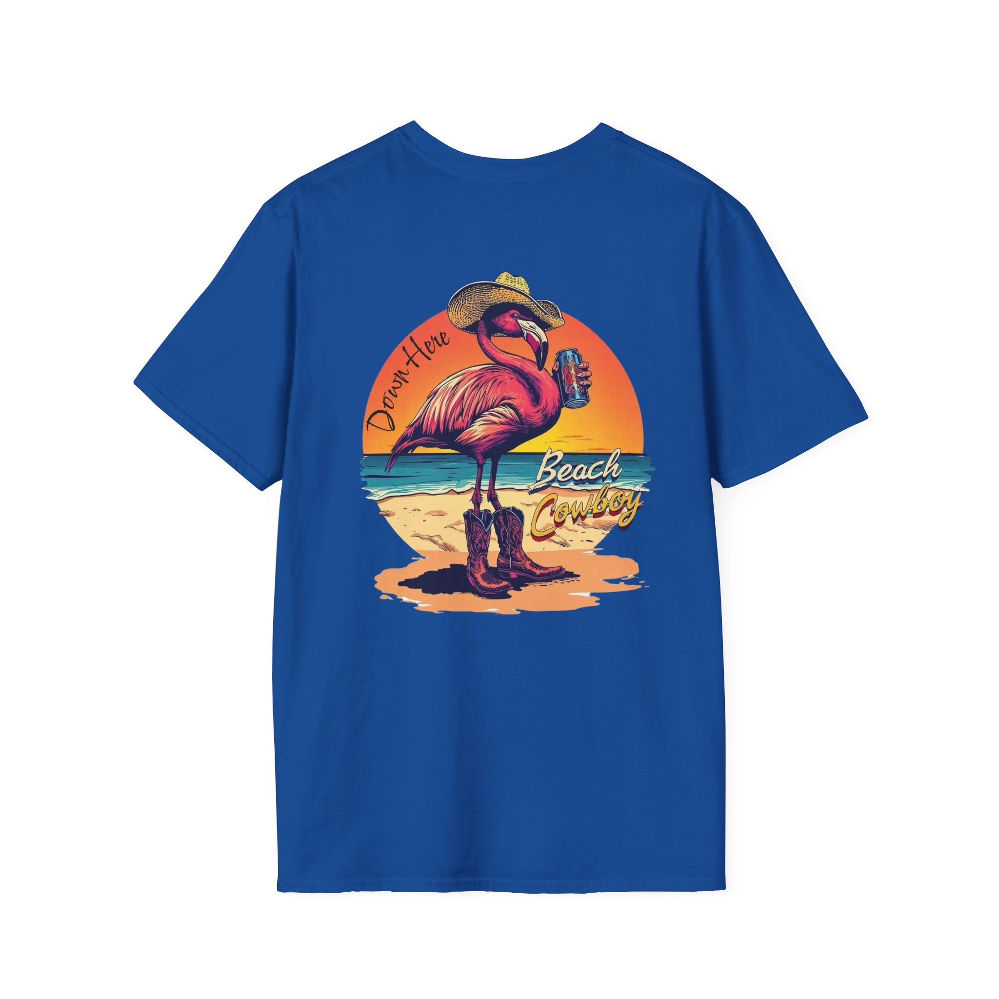 Beach Cowboy Flamingo Soft Tee