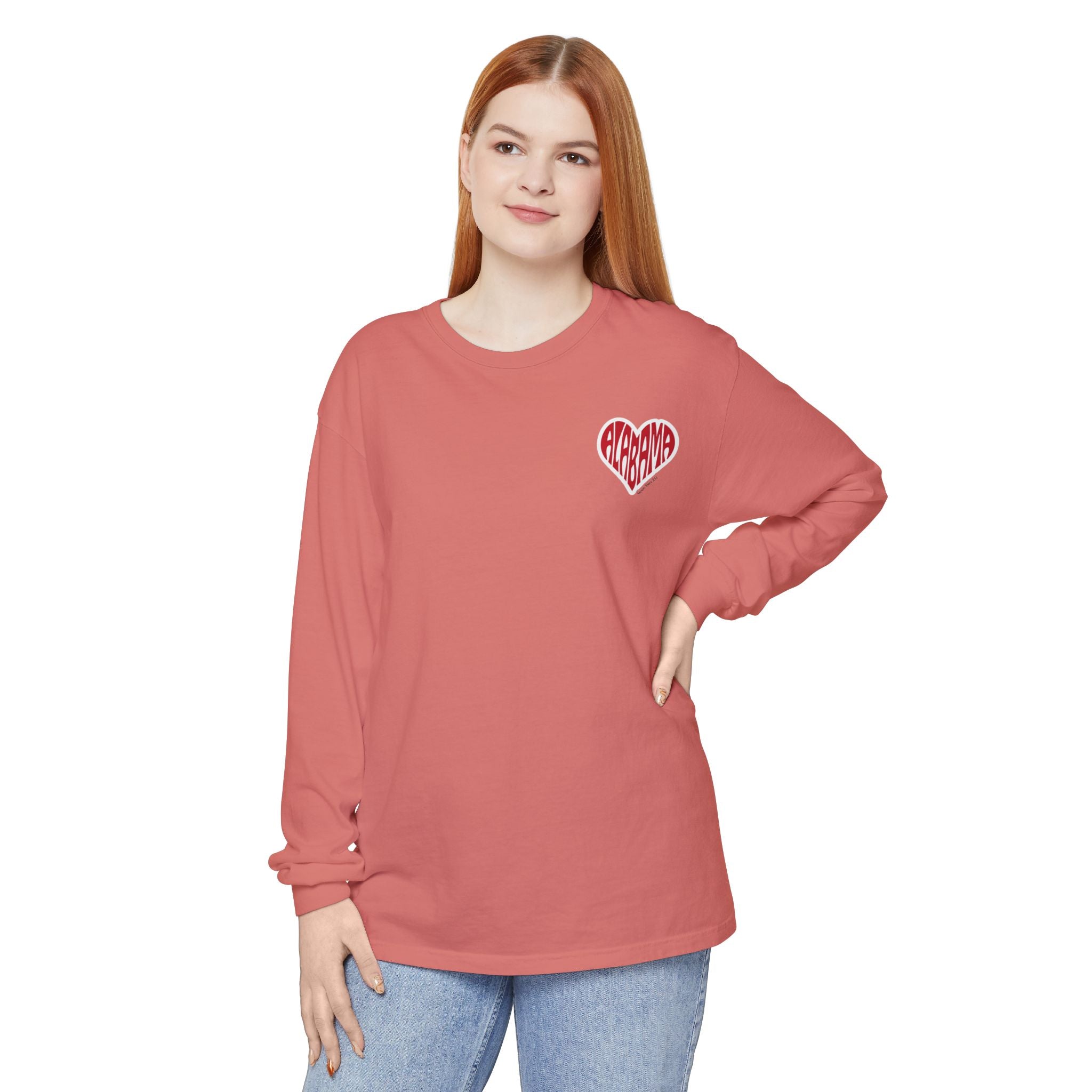 Alabama Heart Long Sleeve Tee