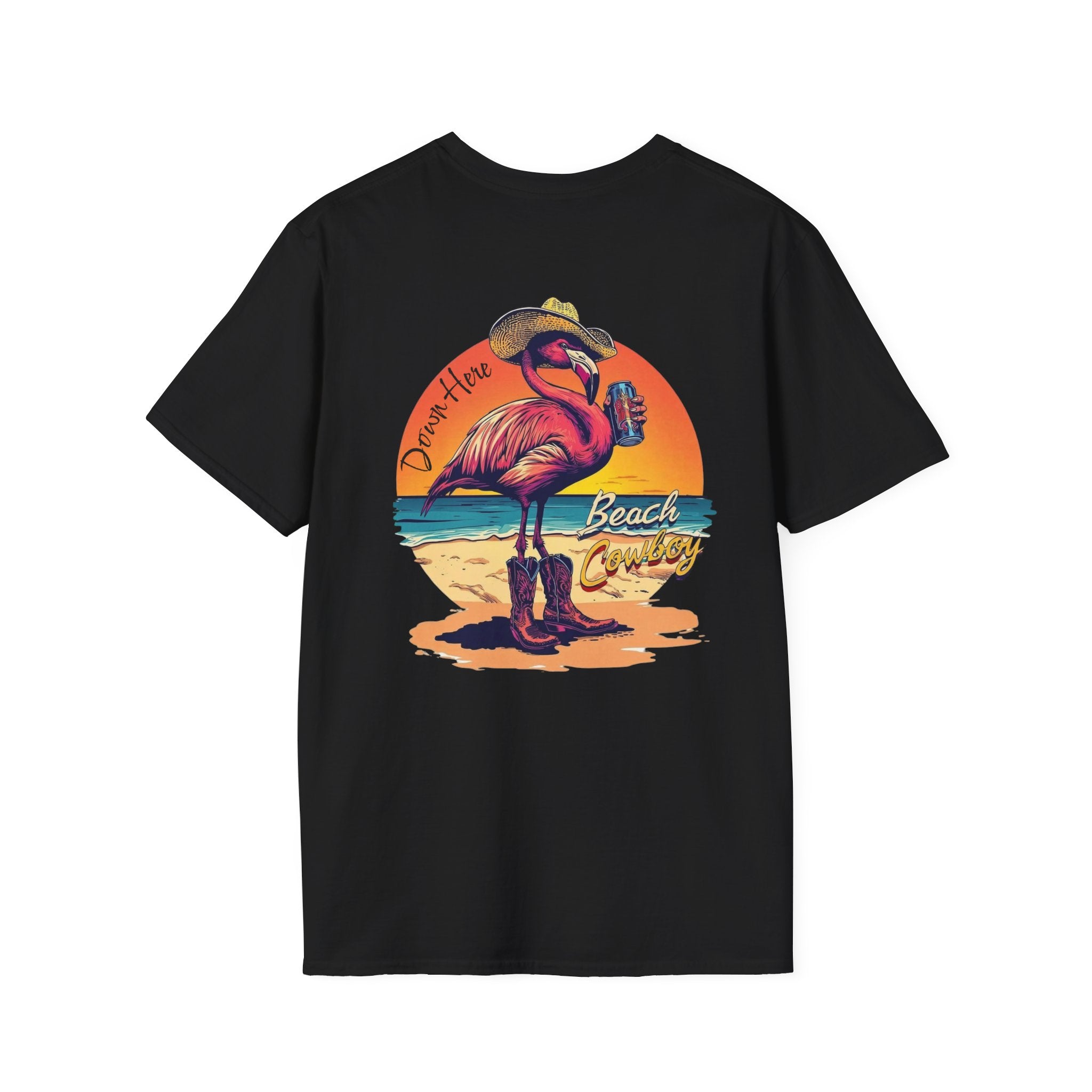 Beach Cowboy Flamingo Soft Tee