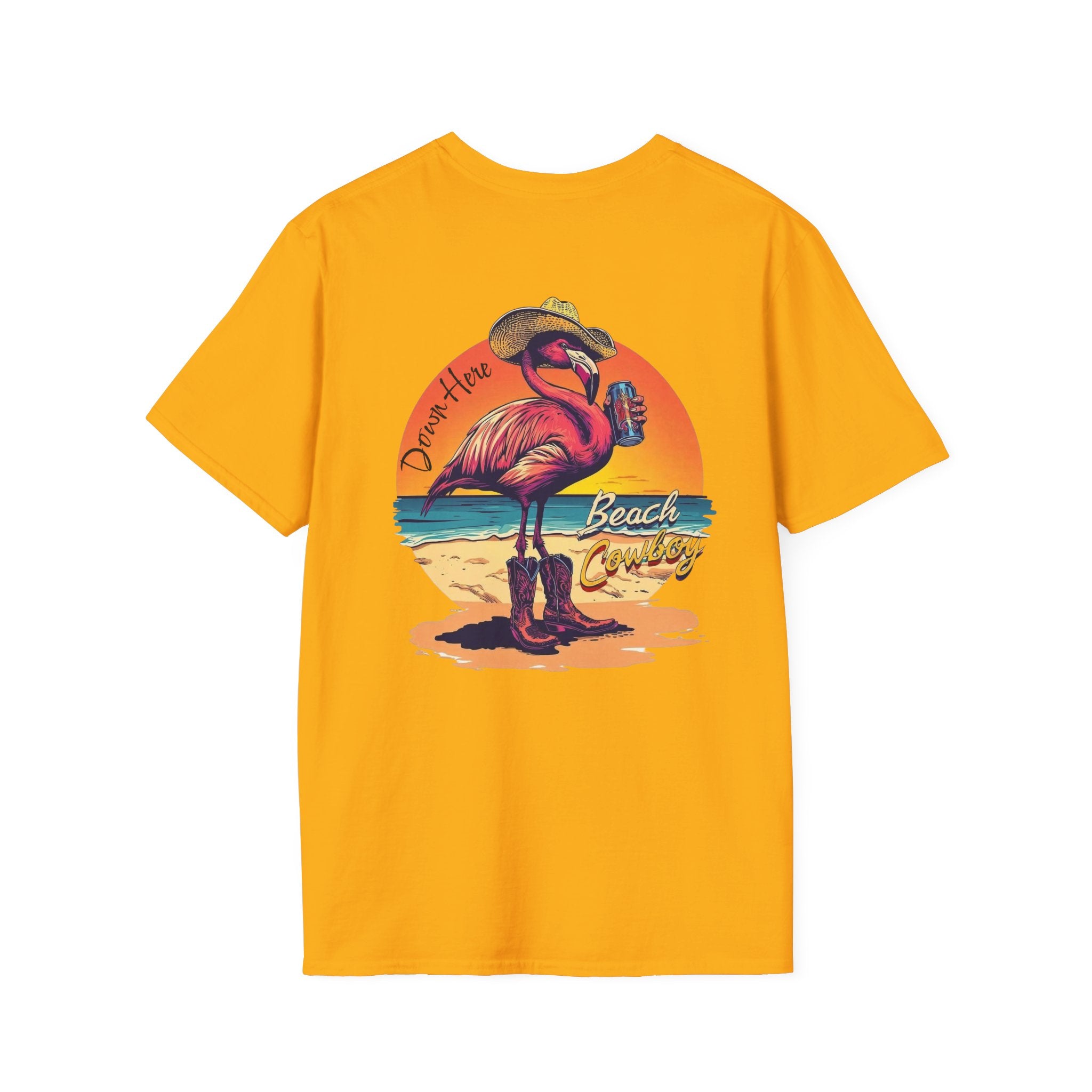 Beach Cowboy Flamingo Soft Tee