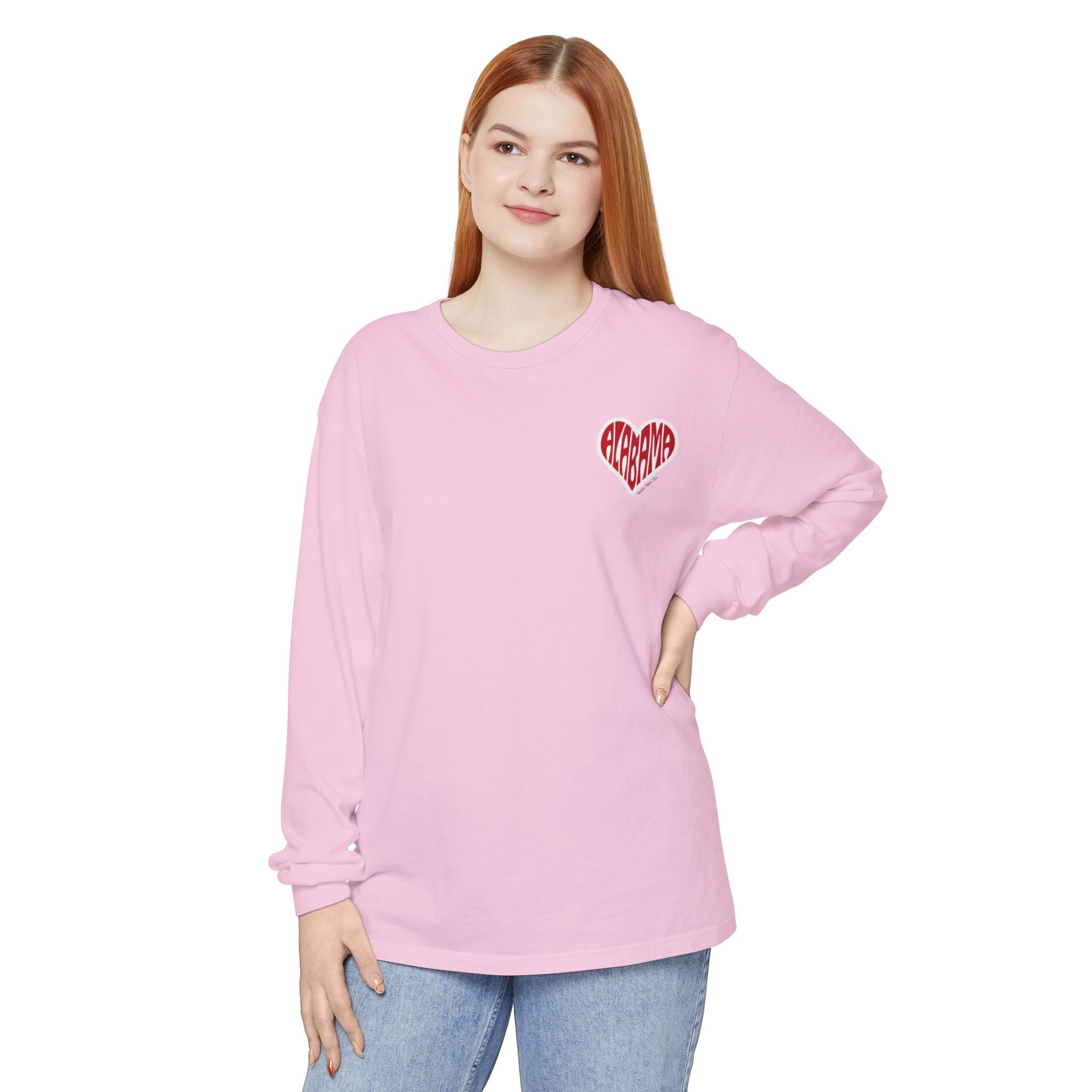Alabama Heart Long Sleeve Tee