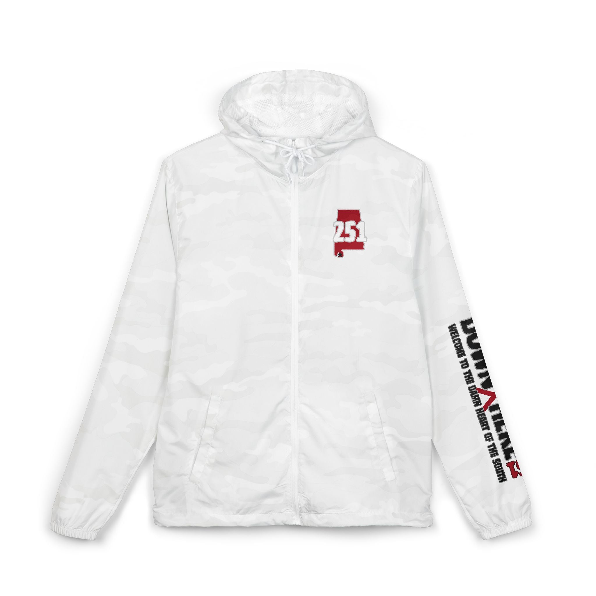White Camo Windbreaker/Rain Jacket