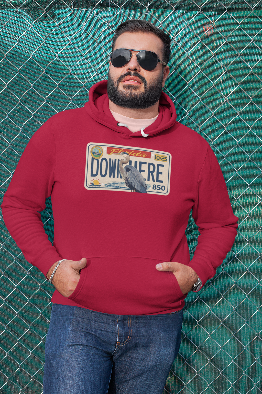 FL Heron Car Tag Hoodie