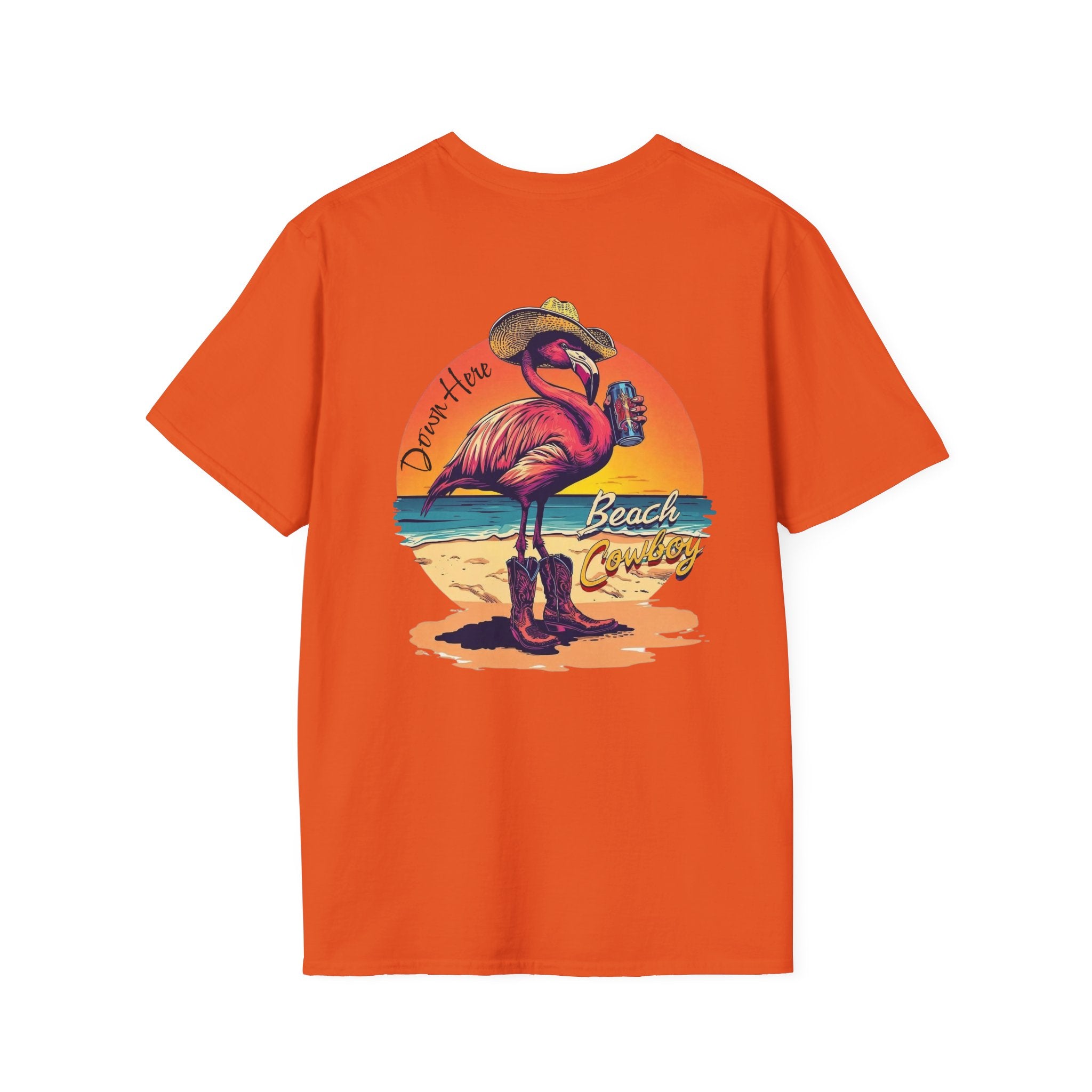 Beach Cowboy Flamingo Soft Tee
