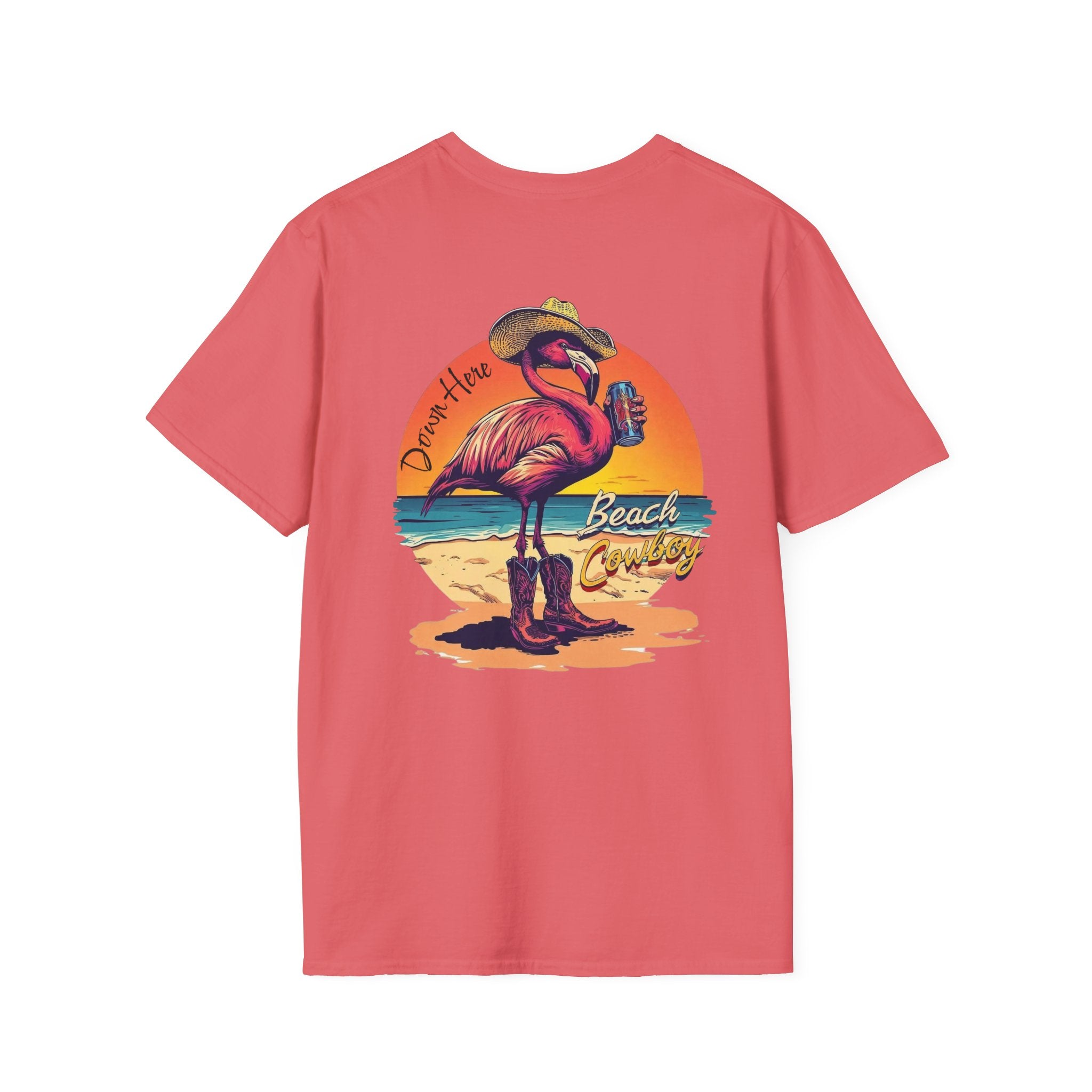 Beach Cowboy Flamingo Soft Tee
