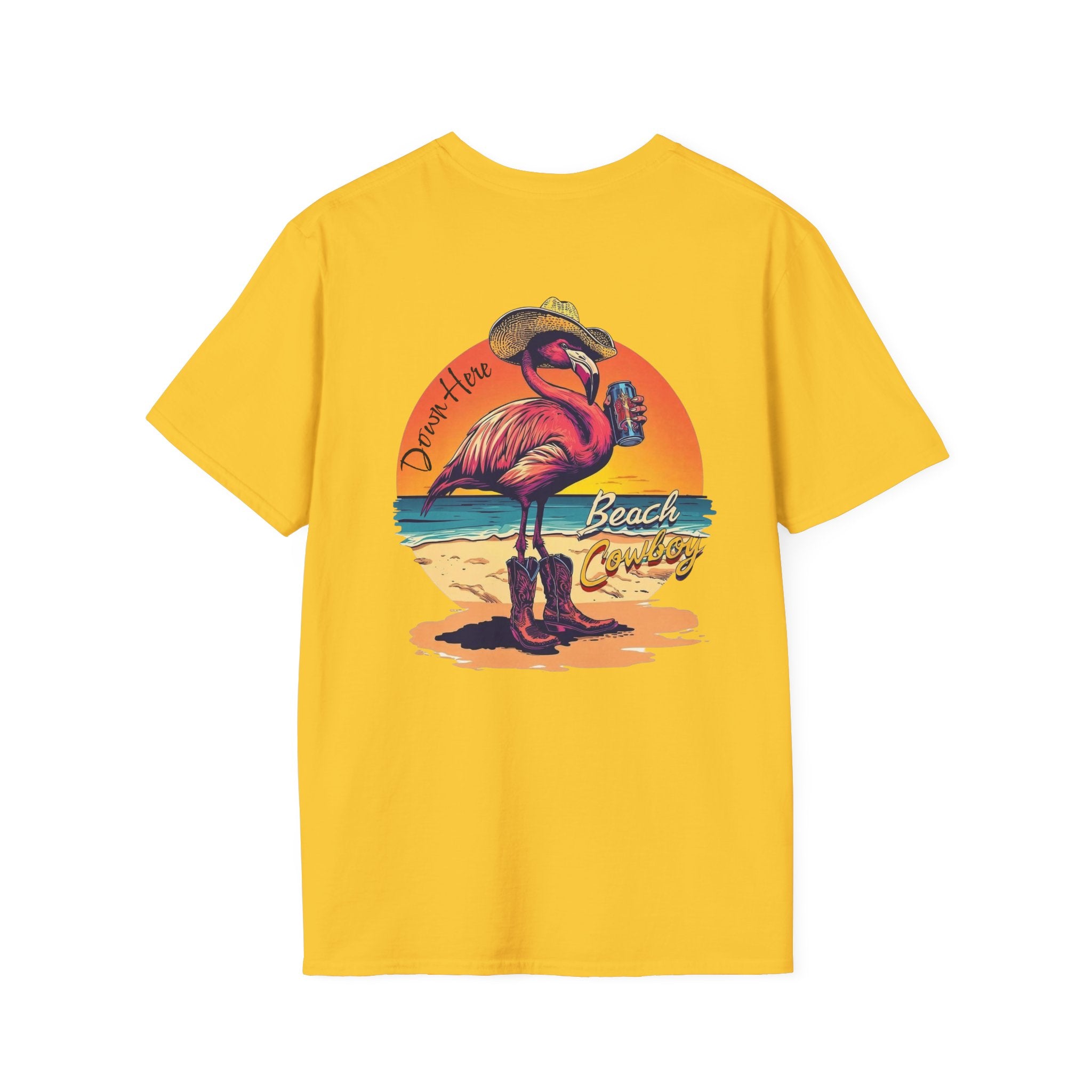 Beach Cowboy Flamingo Soft Tee