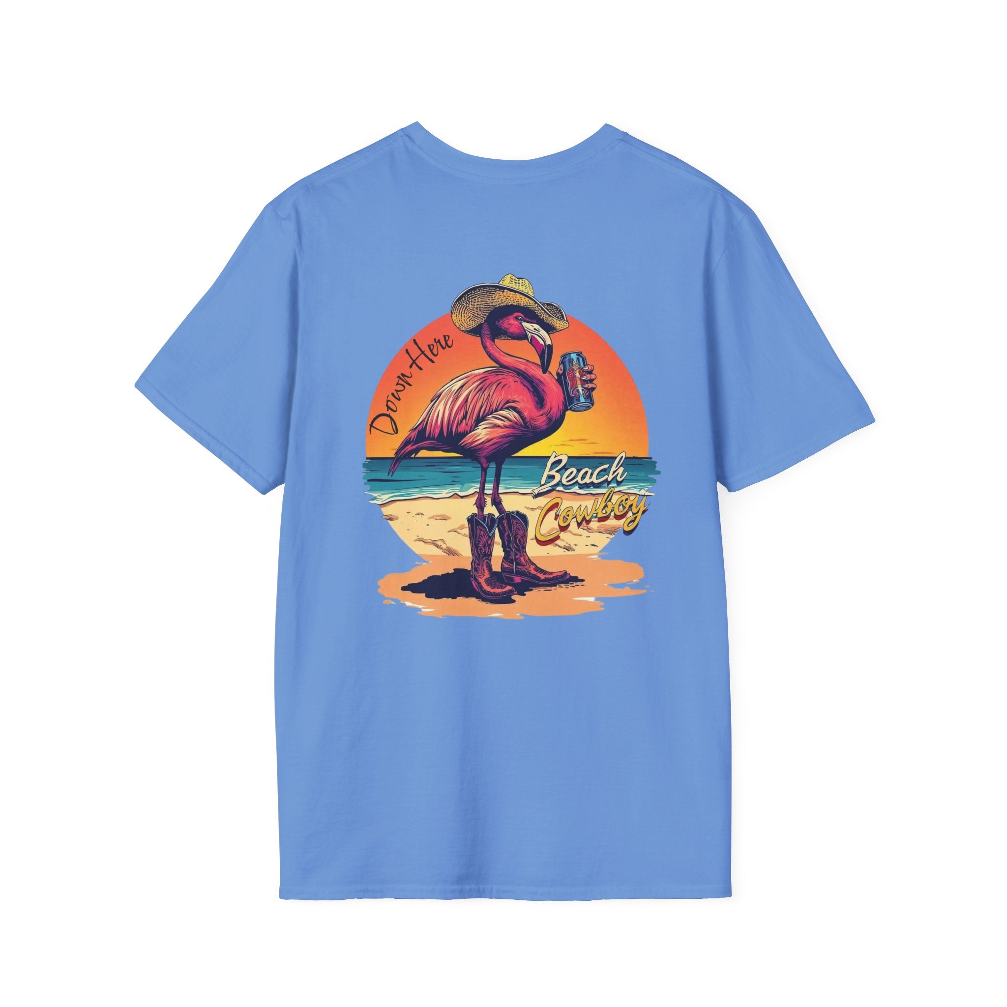 Beach Cowboy Flamingo Soft Tee
