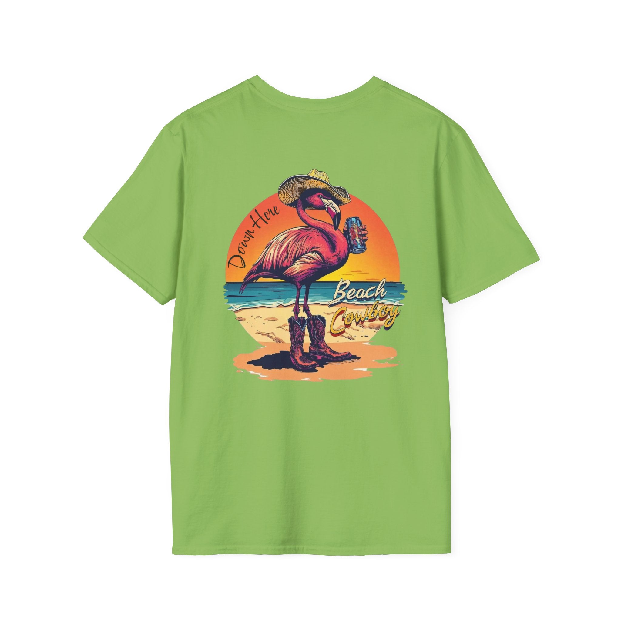 Beach Cowboy Flamingo Soft Tee