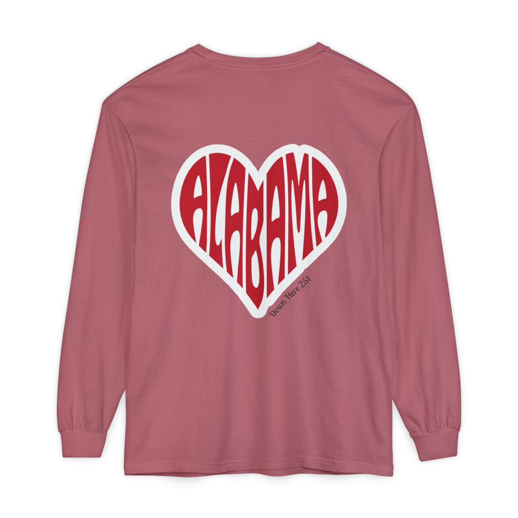 Alabama Heart Long Sleeve Tee