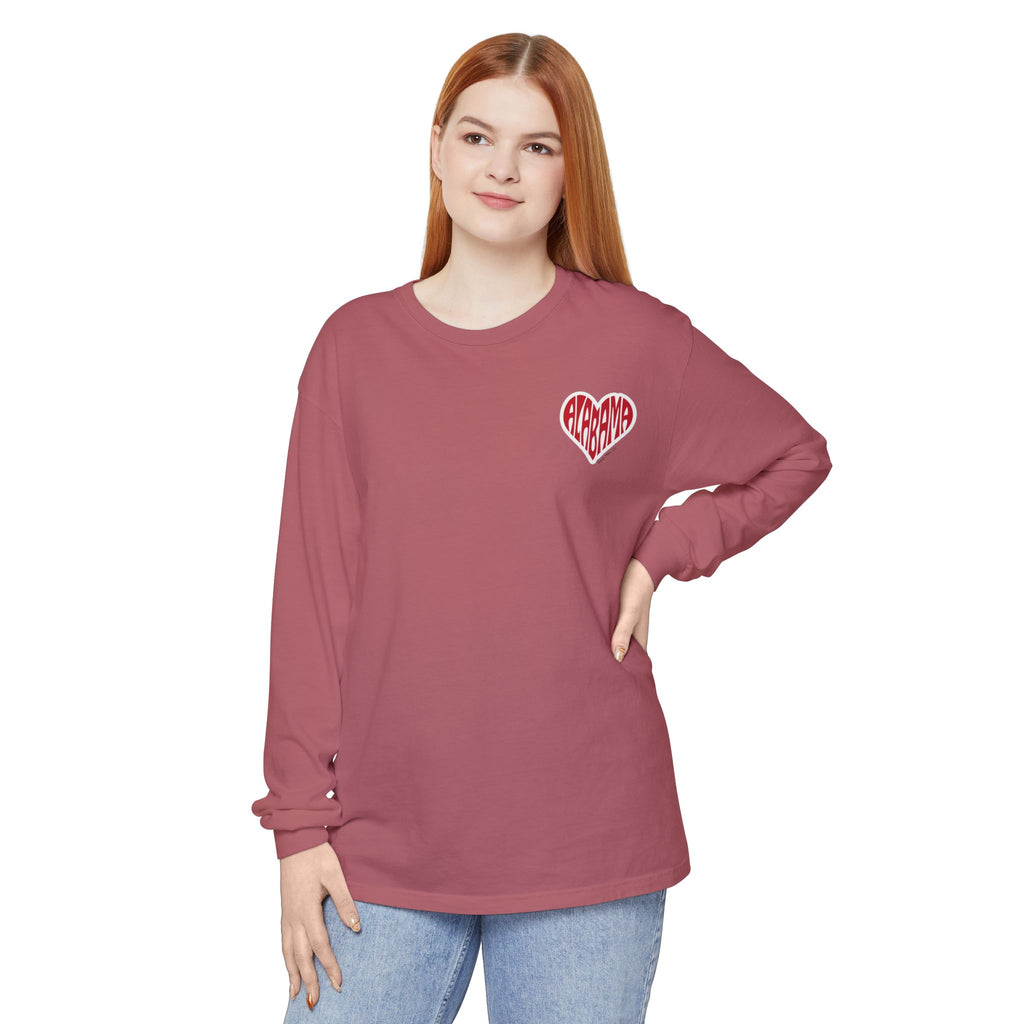 Alabama Heart Long Sleeve Tee