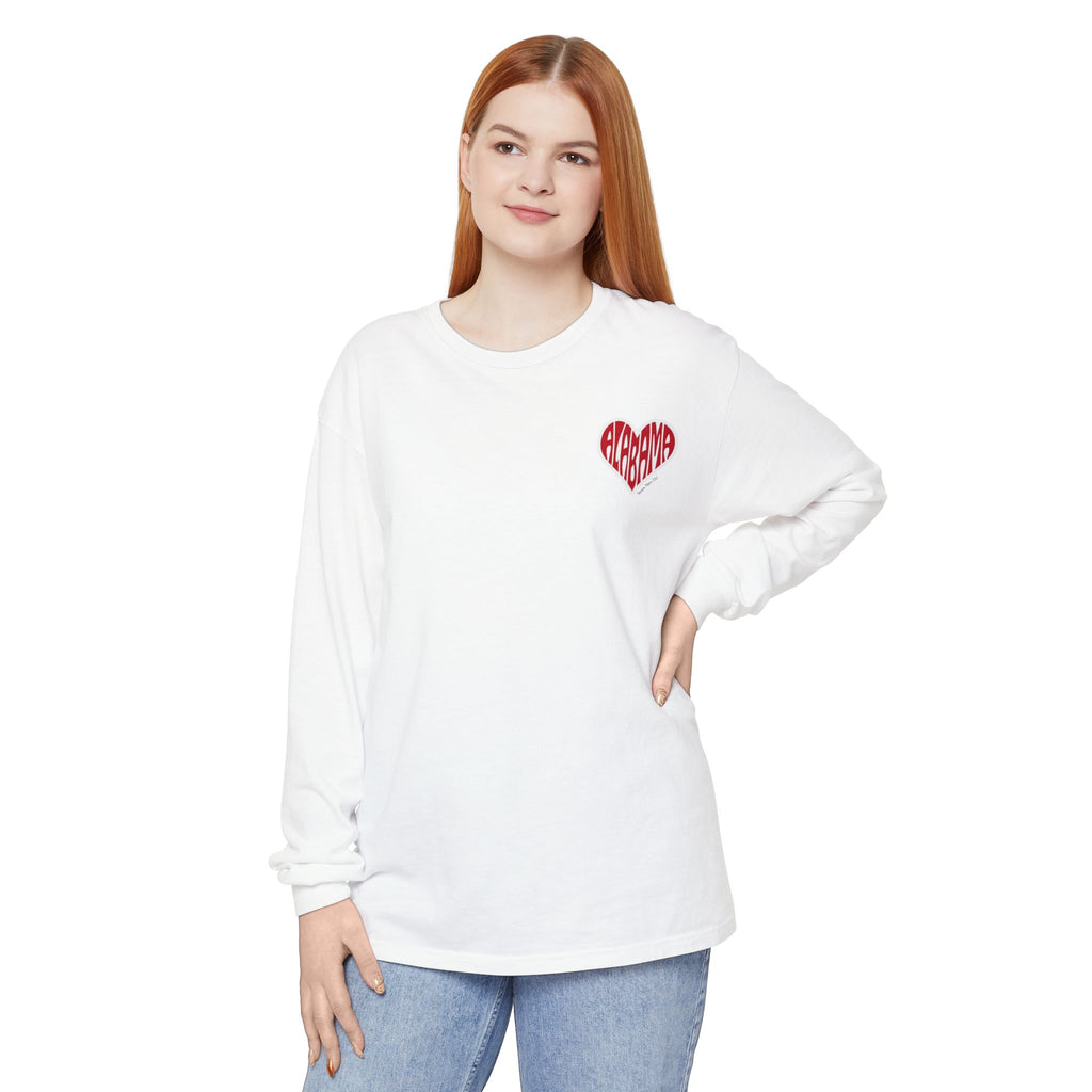 Alabama Heart Long Sleeve Tee