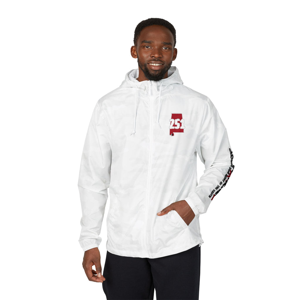 White Camo Windbreaker/Rain Jacket