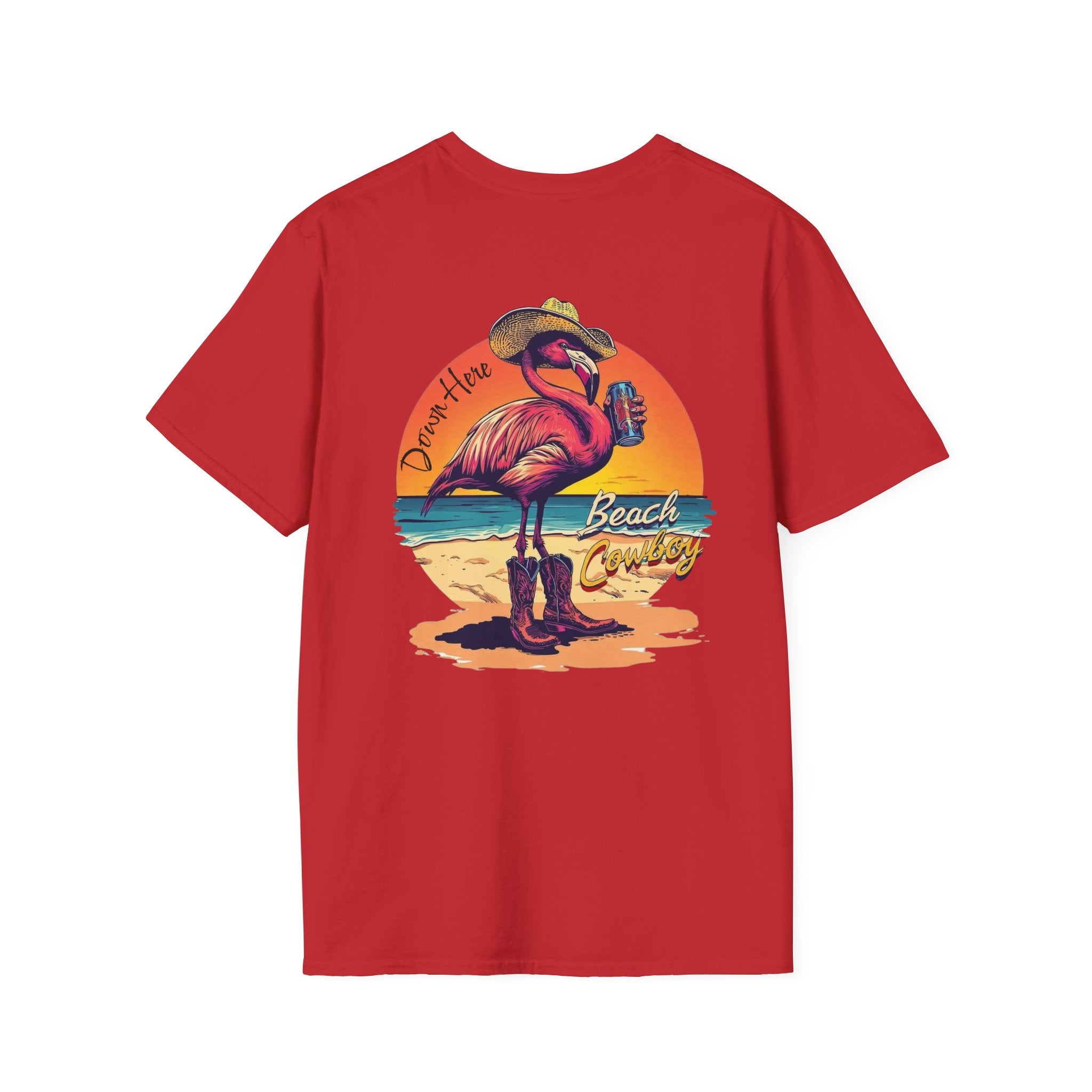 Beach Cowboy Flamingo Soft Tee