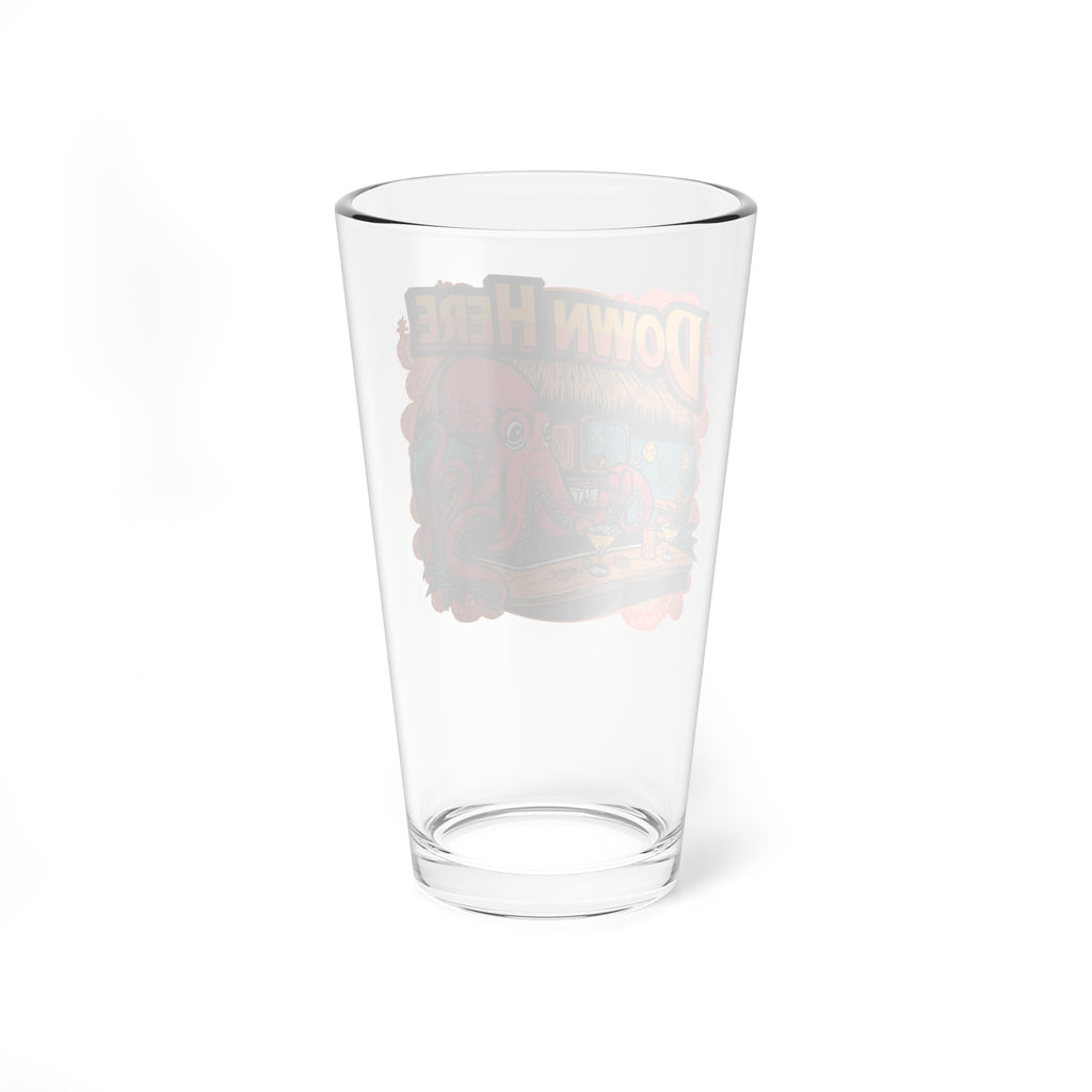 'Down Here' Octopus Bartender Pint Glass