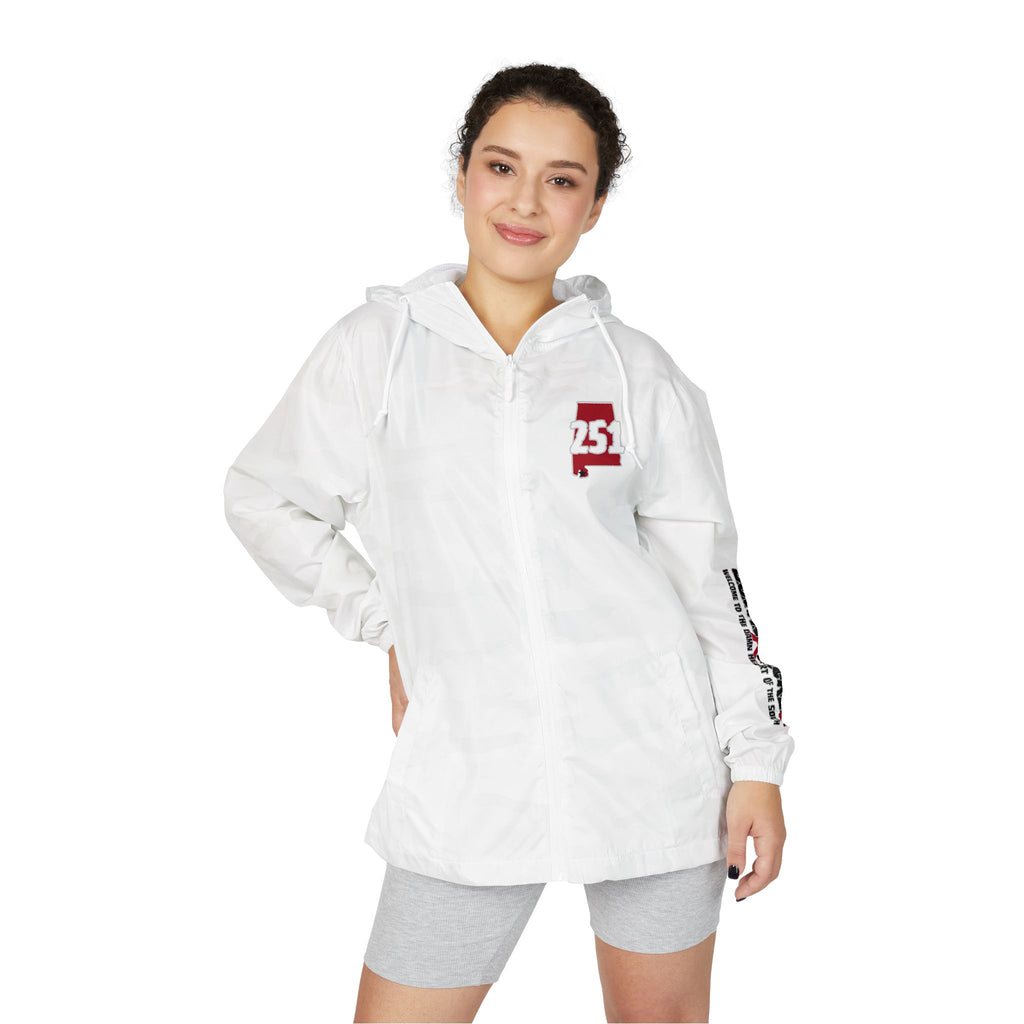 White Camo Windbreaker/Rain Jacket